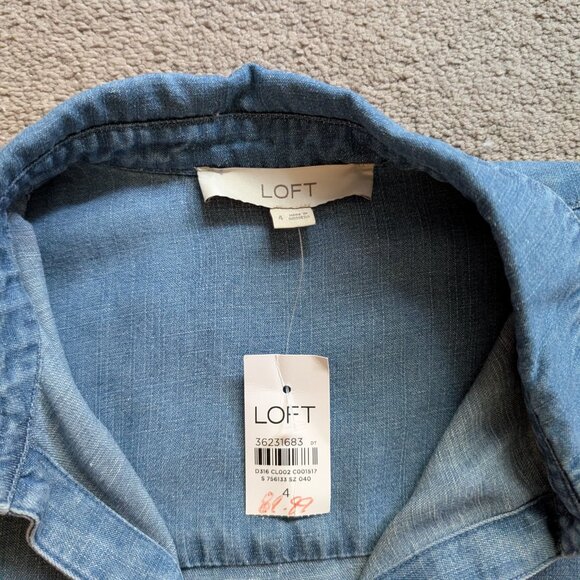 NWT Loft Maxi Chambray Dress - Picture 4 of 5